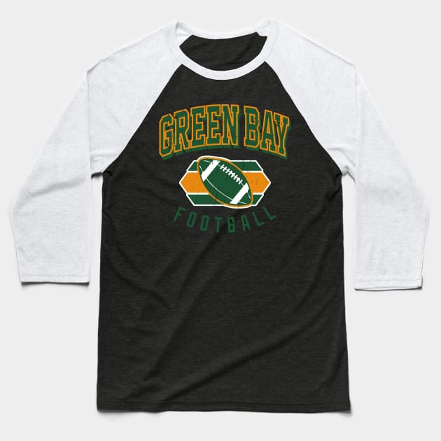 Vintage Green Bay Football Baseball T-Shirt by funandgames